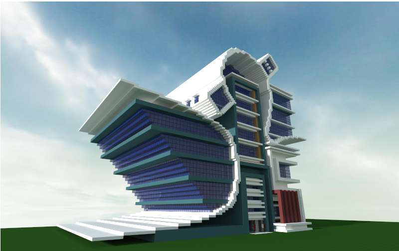 Edificio Futurista y Moderno