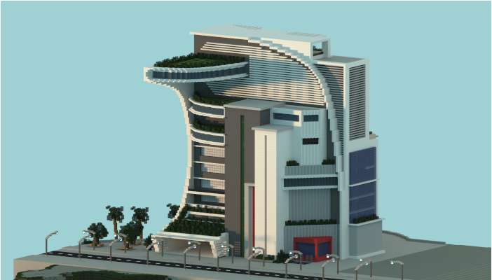 Nuevo Edificio Futurista con balcones