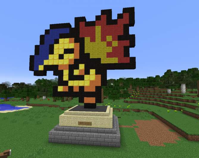 Pokemon Cyndaquill Minecraft Pixel Art